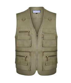 Gilet Multi-Poches HZQIFEI Homme - Pour Pêche, Randonnée, Photo - Polyester Léger Respirant