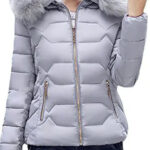 YMING Femme Manteau d’hiver Jacket Court Veste à Capuche Fourrure Chaud Doudoune Parka Veston,XXS-L 16 YMING Femme Manteau d’hiver Jacket Court Veste à Capuche Fourrure Chaud Doudoune Parka Veston,XXS-L 16