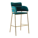 Accueil Tabourets de bar Tabourets haute avec pieds en métal Loisirs repas Chaises for Cuisine/pub avec Blue Velvet Coussin-Max Charge 200 kg 16 Accueil Tabourets de bar Tabourets haute avec pieds en métal Loisirs repas Chaises for Cuisine/pub avec Blue Velvet Coussin-Max Charge 200 kg 16