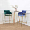 Accueil Tabourets de bar Tabourets haute avec pieds en métal Loisirs repas Chaises for Cuisine/pub avec Blue Velvet Coussin-Max Charge 200 kg 13 Accueil Tabourets de bar Tabourets haute avec pieds en métal Loisirs repas Chaises for Cuisine/pub avec Blue Velvet Coussin-Max Charge 200 kg