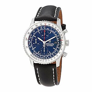 Breitling A13324121C1X1 Navitimer Montre chronographe 41 Cadran Bleu Bracelet en Cuir Noir