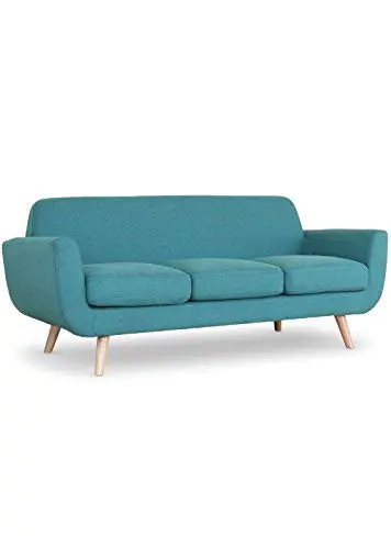 Canapé scandinave 3 Places Danube Tissu Bleu