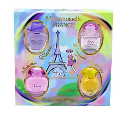Charrier Parfums Mademoiselle France Coffret de 4 Eau de Parfums Miniatures Total 44,1 ml 2