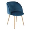 EGGREE Fauteuil en Tissu Velours Confort Rétro Chaises Salle à Manger Scandinaves, Rose/Vert/Gris/Blue