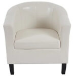 Fauteuil Newport T379, Fauteuil de Salon/Club, Similicuir ~ Blanc 21