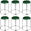 Lot de 6, ronde empilable en acier inoxydable PU Tabouret Art pliant Repose-pieds Tabouret Salon Cuisine 105 9 Lot de 6, ronde empilable en acier inoxydable PU Tabouret Art pliant Repose-pieds Tabouret Salon Cuisine 105