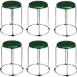 Lot de 6, ronde empilable en acier inoxydable PU Tabouret Art pliant Repose-pieds Tabouret Salon Cuisine 105 16 Lot de 6, ronde empilable en acier inoxydable PU Tabouret Art pliant Repose-pieds Tabouret Salon Cuisine 105 16