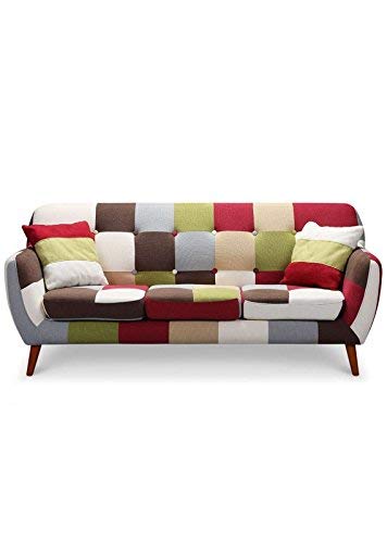 Menzzo Bombay Canapé, Tissu, Multicolore, 182 Menzzo Bombay Canapé, Tissu, Multicolore, 182