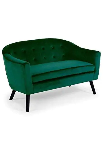 Menzzo Savoy Canapé, Velours, Vert, 79