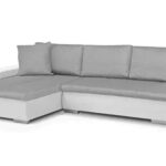 Menzzo Solano Canapé Convertible, Tissu, Blanc/Gris, 272 13