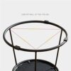 Repose-pieds rembourré, Fer forgé en cuir PU Petit ronde Tabouret Tabouret maquillage (Taille: H46.5cm) 104 13 Repose-pieds rembourré, Fer forgé en cuir PU Petit ronde Tabouret Tabouret maquillage (Taille: H46.5cm) 104