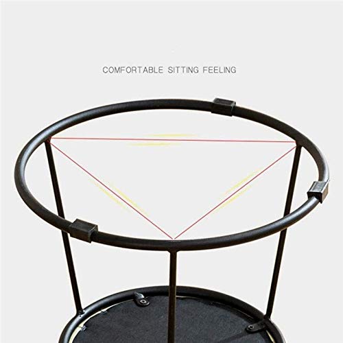 Repose-pieds rembourré, Fer forgé en cuir PU Petit ronde Tabouret Tabouret maquillage (Taille: H46.5cm) 104 7 Repose-pieds rembourré, Fer forgé en cuir PU Petit ronde Tabouret Tabouret maquillage (Taille: H46.5cm) 104