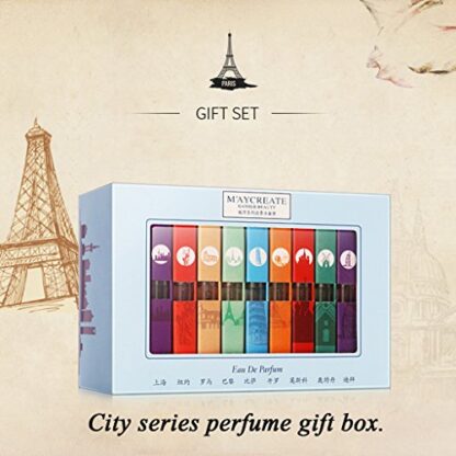 Runrain 9 pcs Femme Mini parfum Ensemble cadeau City Parfums kit Spray aromatique Eau 3 ml