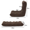 COSTWAY Canapé Paresseux Tatami Pliable Chaise de Plancher Coussin de Chaise de Lit Siège de Sol pour Maison, Bureau 105 x 57 x 15 CM