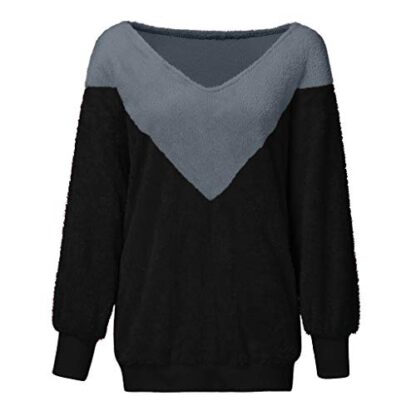 BOLANQ Haut d’hiver Chaud Et Moelleux pour Femme Sweat-Shirt Grande Taille Dames De Mode Pullover Pull 3