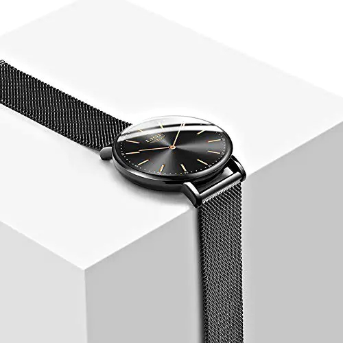 Ben Nevis Montre Homme Ultra-Mince Quartz Date - Cuir Souple Élégante Et Étanche 3 ATM