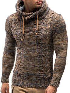 Leif Nelson – Gilet Tricot col Large LN20227