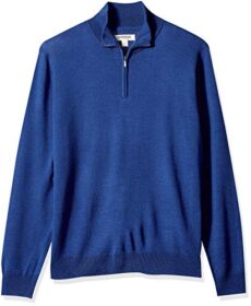 Marque Amazon – Goodthreads Merino Wool Quarter Zip Sweater Shirt Homme