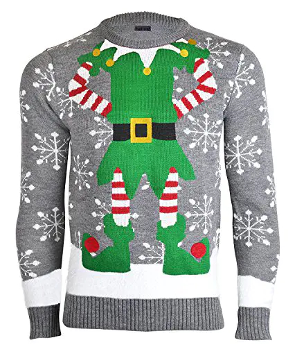 NOROZE Homme Femme Unisexe Prime Nouveauté Tricoté Noël Chandail Pull-Over Elf Pull 3 NOROZE Homme Femme Unisexe Prime Nouveauté Tricoté Noël Chandail Pull-Over Elf Pull