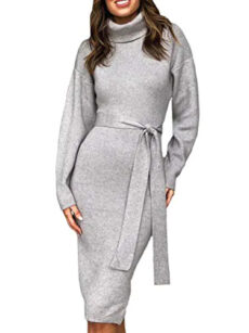 Robe Pull Femme Hiver - Robe Droite Tricotée Col V - Chic Et Décontractée Pour Toutes Les Occasions