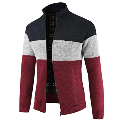 Cardigan Homme Slim Fit - Maille Épaisse - Col Montant - 5 Couleurs - Sliktaa