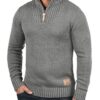 Solid Petro Pull En Grosse Maille À Col Camionneur Pull-Over Pour Homme Avec Col Droit Avec Fermeture Éclair 11 Solid Petro Pull En Grosse Maille À Col Camionneur Pull-Over Pour Homme Avec Col Droit Avec Fermeture Éclair