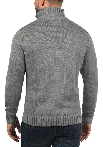 Solid Petro Pull En Grosse Maille À Col Camionneur Pull-Over Pour Homme Avec Col Droit Avec Fermeture Éclair 7 Solid Petro Pull En Grosse Maille À Col Camionneur Pull-Over Pour Homme Avec Col Droit Avec Fermeture Éclair