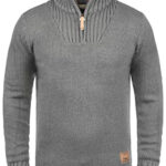 Solid Petro Pull En Grosse Maille À Col Camionneur Pull-Over Pour Homme Avec Col Droit Avec Fermeture Éclair 16 Solid Petro Pull En Grosse Maille À Col Camionneur Pull-Over Pour Homme Avec Col Droit Avec Fermeture Éclair 16