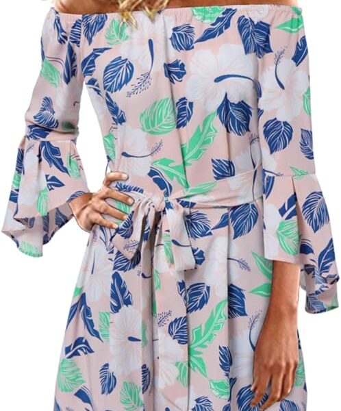 YOINS Femme Robe D’été Sexy Mini Robe Épaules Nus Robe Courte Imprimé Florale Dress Robe De Printemps Manches Longues YOINS Femme Robe D'été Sexy Mini Robe Épaules Nus Robe Courte Imprimé Florale Dress Robe De Printemps Manches Longues