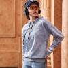 Sweat à Capuche Femme, Sweatshirt Hoodies Pull en Coton à Manches Grande Taille Veste de Sport avec Poches Longues Tops Blouse Shirt Streetwear