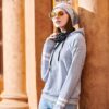 Sweat à Capuche Femme, Sweatshirt Hoodies Pull en Coton à Manches Grande Taille Veste de Sport avec Poches Longues Tops Blouse Shirt Streetwear