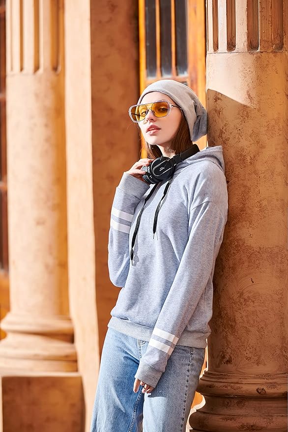 Sweat à Capuche Femme, Sweatshirt Hoodies Pull en Coton à Manches Grande Taille Veste de Sport avec Poches Longues Tops Blouse Shirt Streetwear