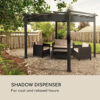 Blumfeldt Pantheon Roof - Toit de pergola, Toit de rechange, Auvent, 3 x 3 m, Résistant aux intempéries, Déperlant, Convient à la pergola Pantheon, Gris