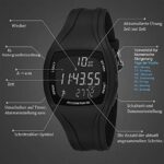 CFGem Montre de podomètre imperméable de sport d&rsquo;adolescent numérique avec la bande et la minuterie détachables en plastique d&rsquo;unité centrale 18