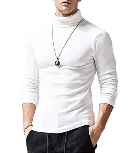 Pull Homme Col Roulé Zippé 1/4 - Tissu épais Et Doux Pour L'hiver - Coupe Slim Fit élégante Et Confortable