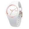 Ice-Watch - ICE glam White Rose-Gold - Montre blanche pour femme avec bracelet en silicone - 000977 (Small)