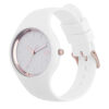 Ice-Watch - ICE glam White Rose-Gold - Montre blanche pour femme avec bracelet en silicone - 000977 (Small)