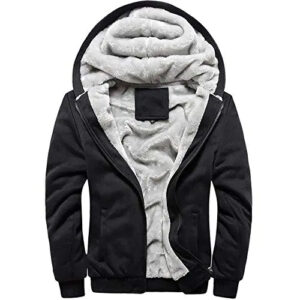 Sweat à Capuche Zippé Homme - Veste Hiver Chaud Polaire Manteau Casual