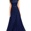 Robe Cocktail Dressystar - Col V Pailleté, Longueur Genou