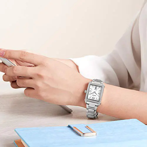 Montre Femme Décontracté Dames Montres Etanche à Quartz Imperméable pour Fashion Montre Femmes avec Acier Inoxydable Bracelet