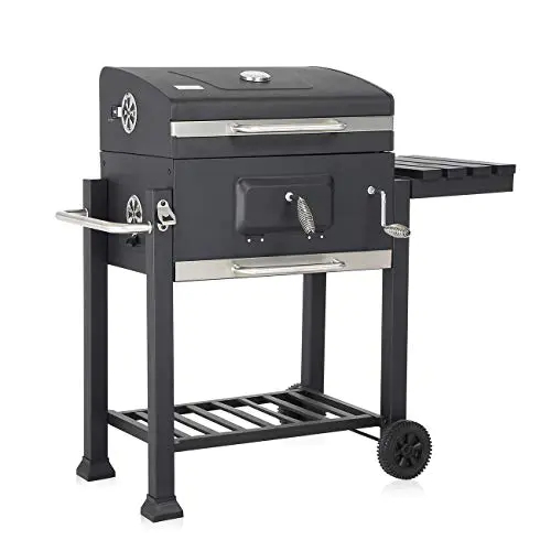Strattore Charbon de Bois Réglable Barbecue au Charbon Barbecue sur Pied Barbecue de Jardin BBQ Gril en Fer Strattore Charbon de Bois Réglable Barbecue au Charbon Barbecue sur Pied Barbecue de Jardin BBQ Gril en Fer