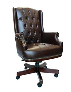 Fauteuil Chesterfield de bureau en cuir – Luxe – pour directeurs et responsables – chaise, meuble de bureau