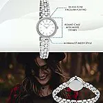 Ferretti Femme | Montre avec Bracelet Ajustable Fin & Boitier Décoré de Pierres Blanches | FT166 17