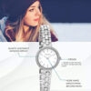 Ferretti Femme | Montre avec Bracelet Ajustable Fin & Boitier Décoré de Pierres Blanches | FT166