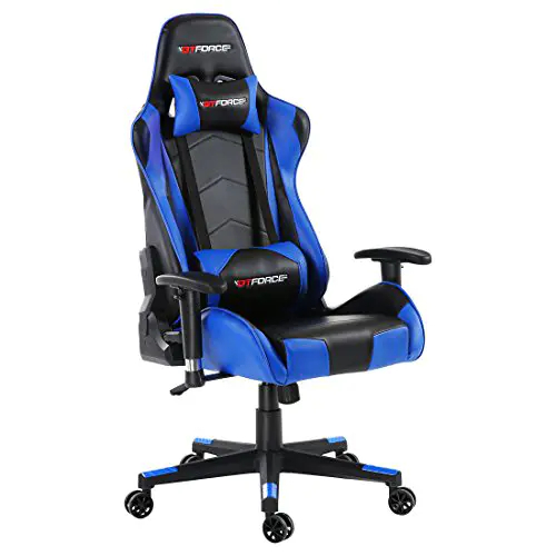 GTFORCE - Fauteuil Gamer/de Bureau Pro FX - Dossier inclinable - Style Racing/Automobile/Sportif - pour Travail sur Ordinateur - Similicuir