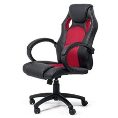 MY SIT Chaise de bureau Siége de bureau Fauteuil Réglable Racing Gaming Sport Red avec Accoudoir