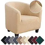 NIBESSER Housse de Fauteuil Cabriolet Chesterfield Jacquard Housse de Canapé Tub Chair Extensible Housse de Fauteuil élastique Modèle Tullsta 16