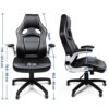 SONGMICS Fauteuil de Sport Racing,avec siège épais et Fonction d’inclinaison,Chaise pour Ordinateur,Hauteur réglable Simili Cuir Noir OBG62B 13 SONGMICS Fauteuil de Sport Racing,avec siège épais et Fonction d'inclinaison,Chaise pour Ordinateur,Hauteur réglable Simili Cuir Noir OBG62B
