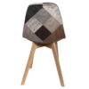 THE HOME DECO FACTORY HD6137 Lot de 2 Chaises Patchwork, Polyuréthane, 46x85x55 cm