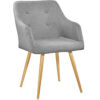 TecTake 402981 – Chaise de Salle à Manger Confort, Fauteuil de Salon Rembourré au Design Scandinave 55 cm x 54 cm x 82,5 cm Gris 9 TecTake 402981 - Chaise de Salle à Manger Confort, Fauteuil de Salon Rembourré au Design Scandinave 55 cm x 54 cm x 82,5 cm Gris